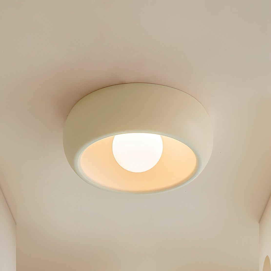 Talemu moderne minimalistisk rund loftslampe i glas