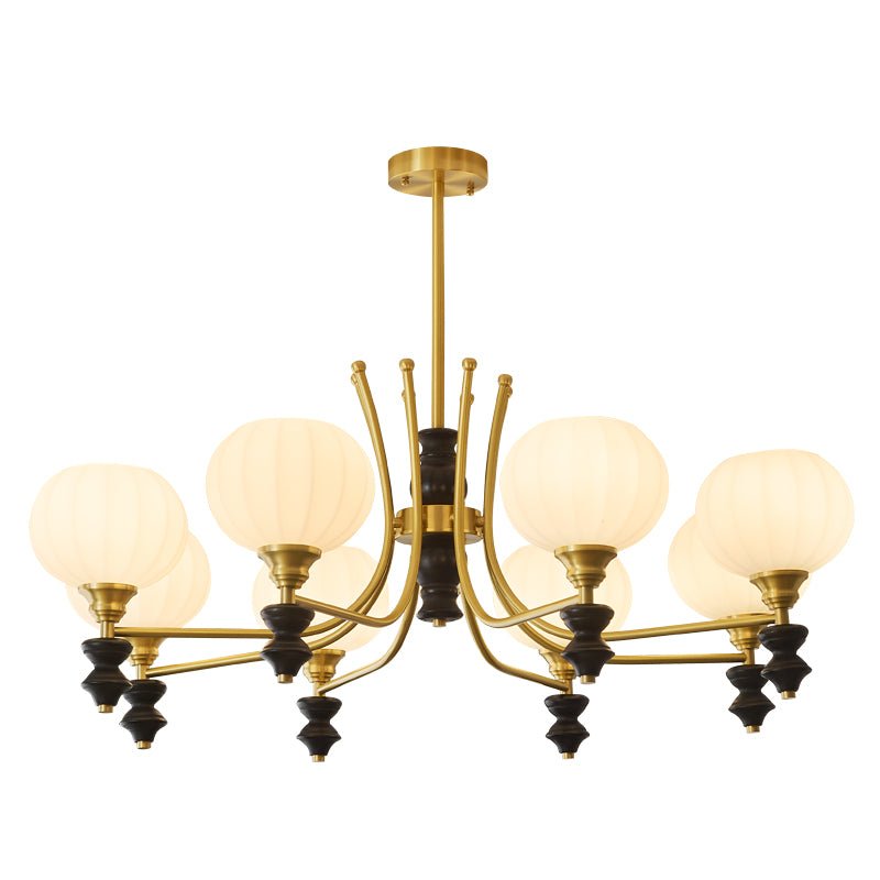 Zavenen traditionel elegant vintage-lysekrone i messing og træ