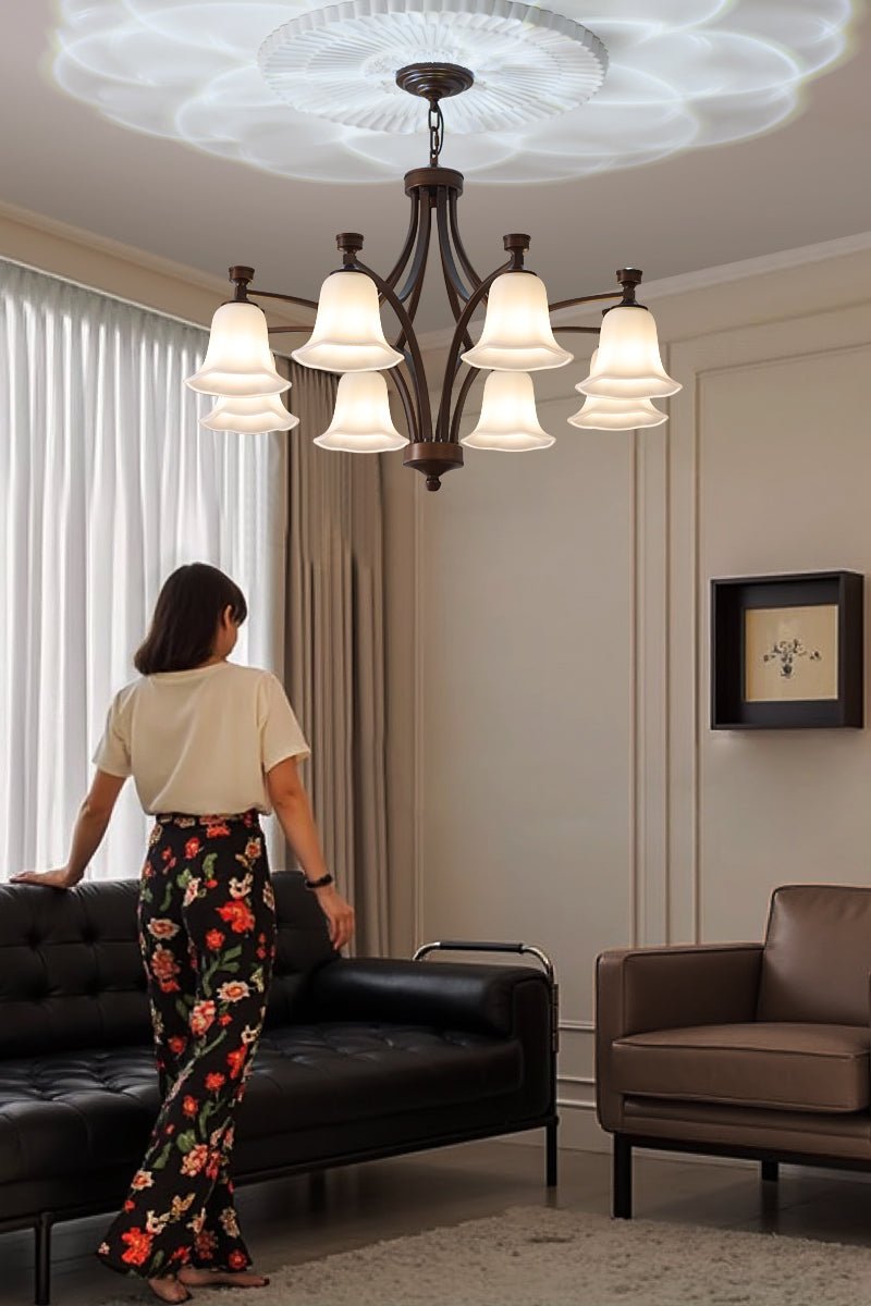 Viloros traditionell exklusiv glaskrona med klockdesign