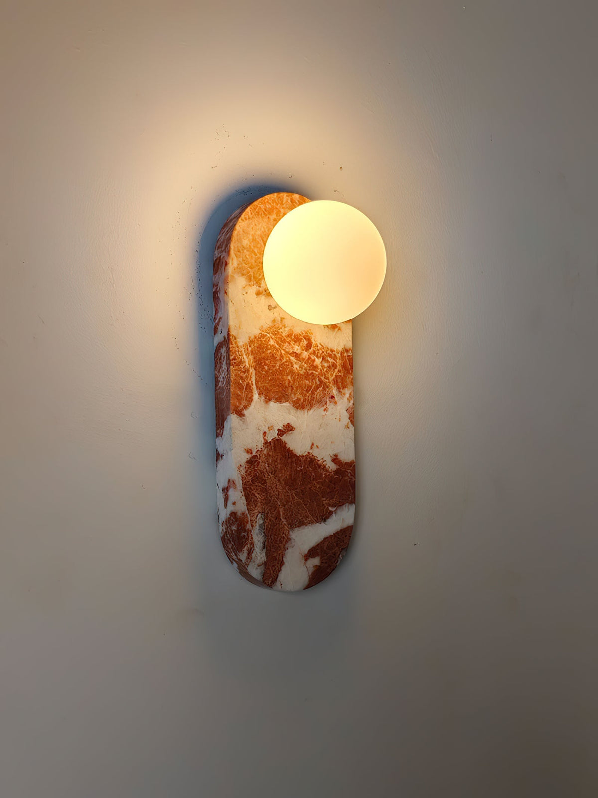 Sysolion moderne minimalistisk væglampe i glas og marmor