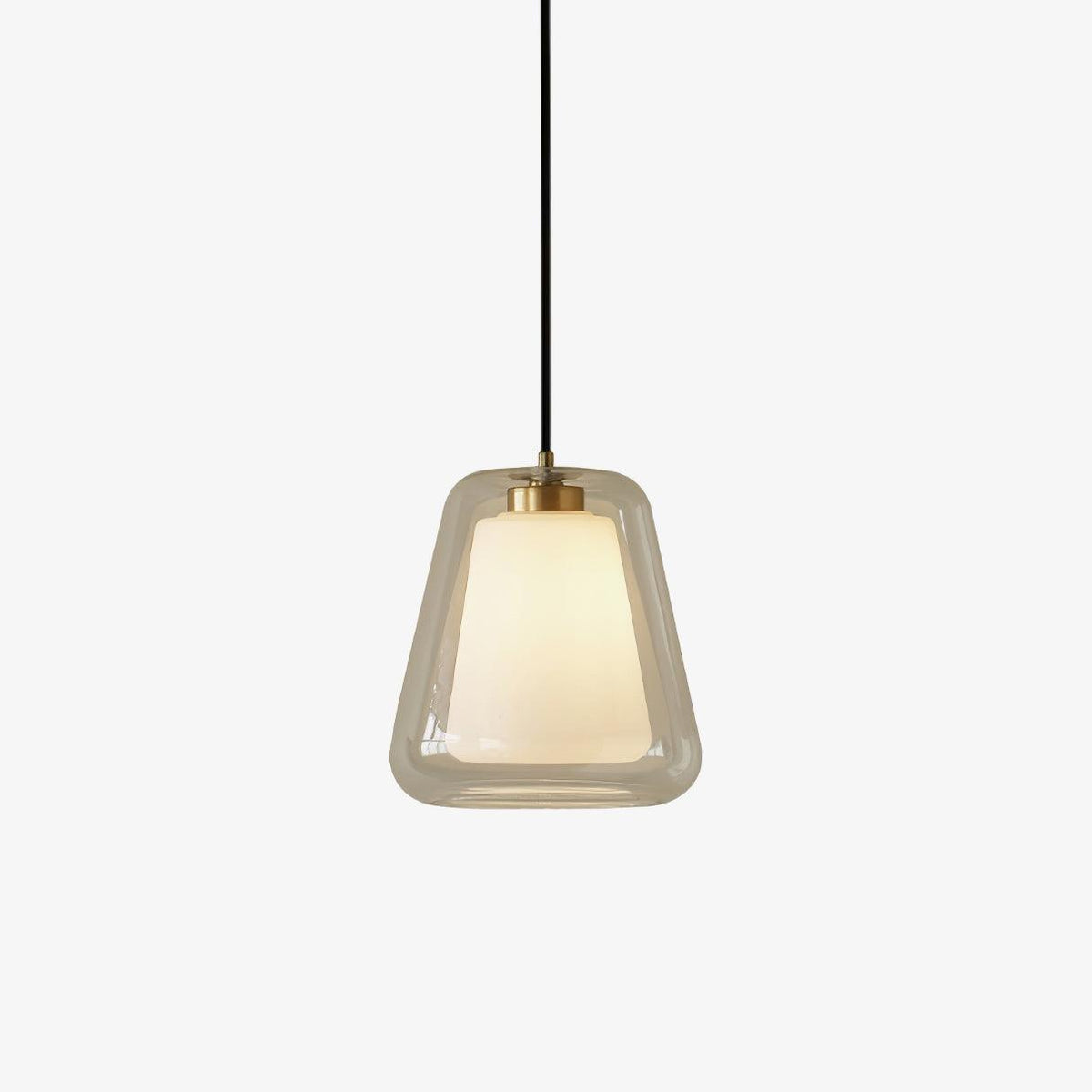 Ate moderne pendellampe i guld