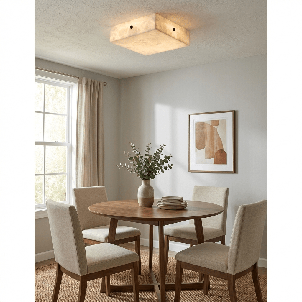 Mirelith-neliömäinen alabasterikattovalaisin