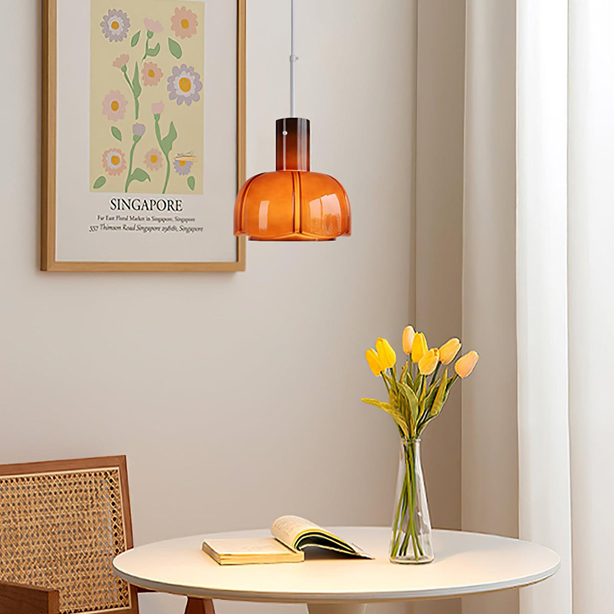 Zentara moderne pendellampe i glas