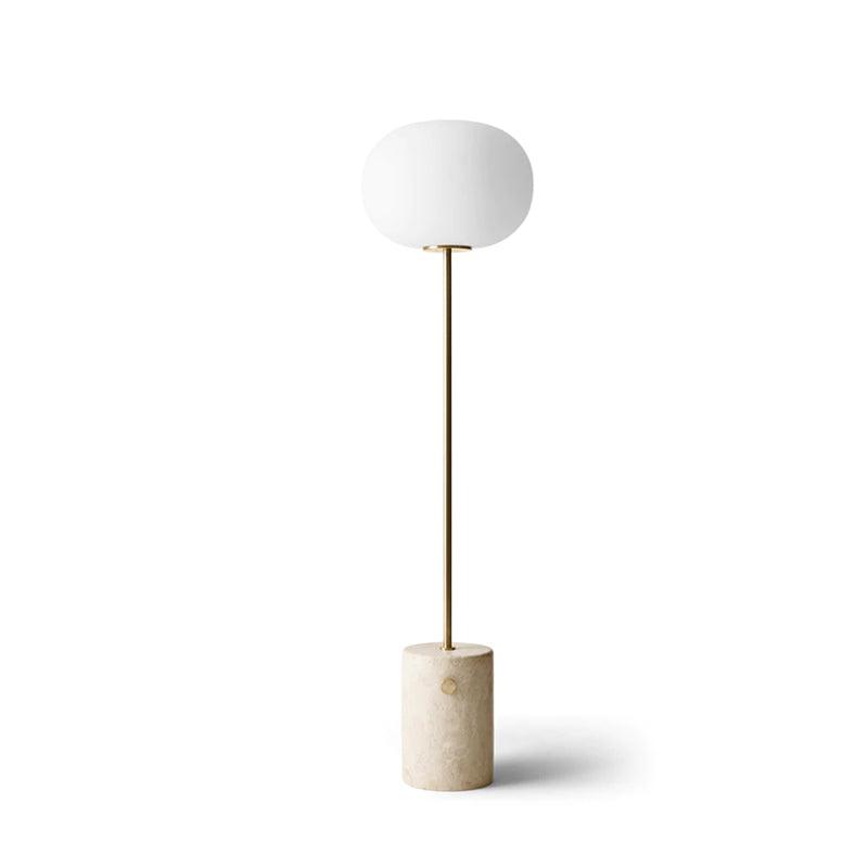 Iloryra golvlampa med pelarfot i travertin