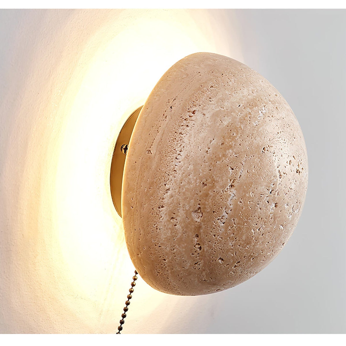 Vexael minimalistisk vägglampa i travertin