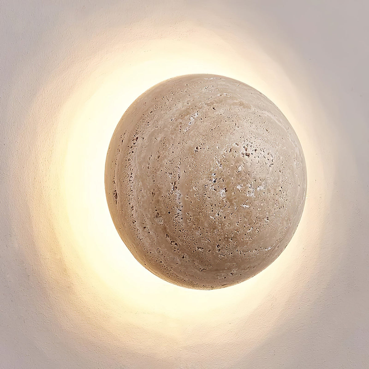 Vexael minimalistisk vägglampa i travertin