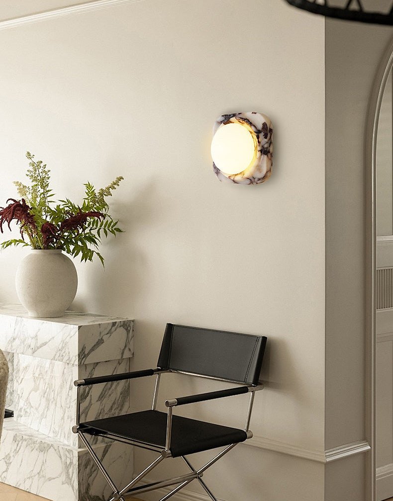 Elvena Lunar Marble Wall Light