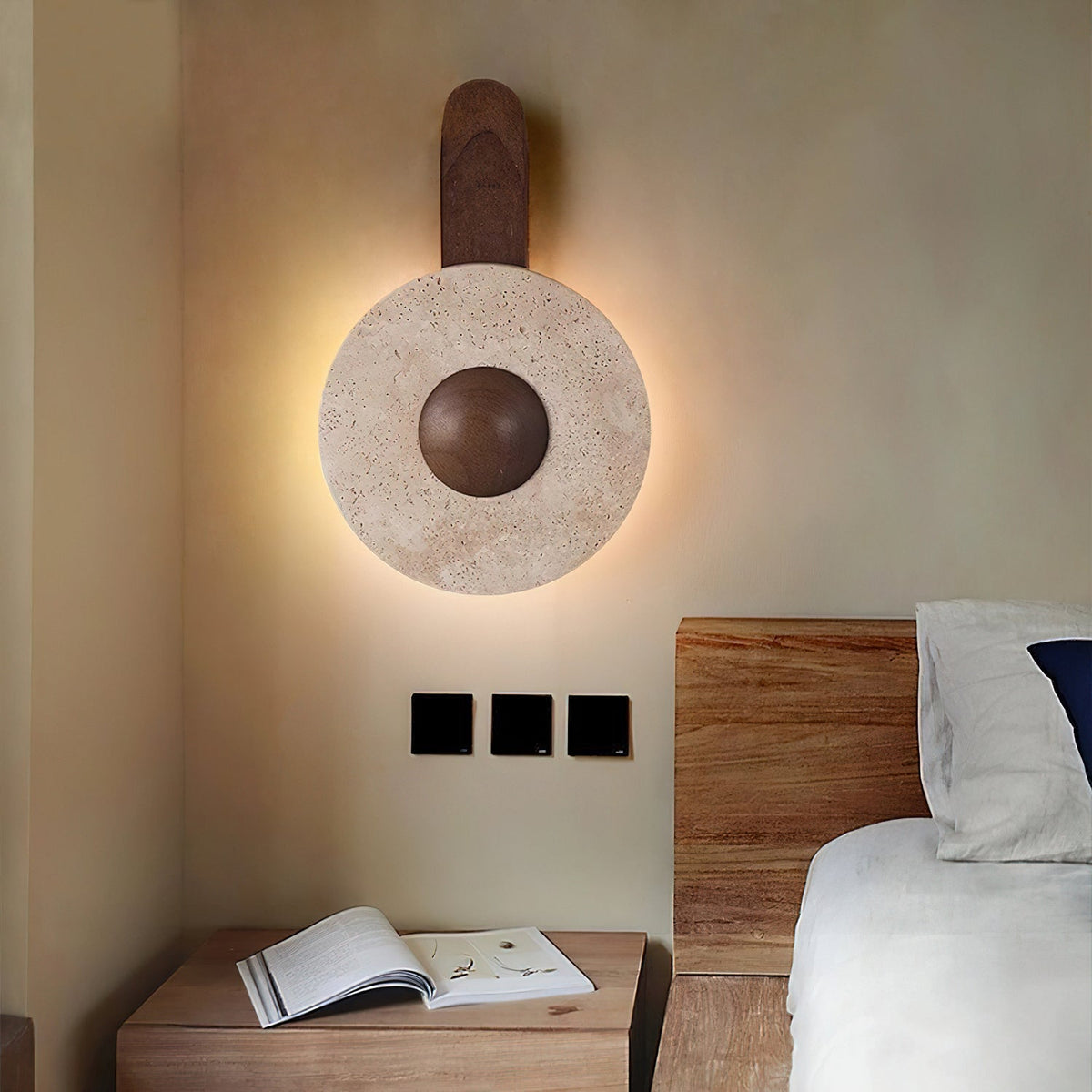 Nymarora Circular Travertine Wall Light