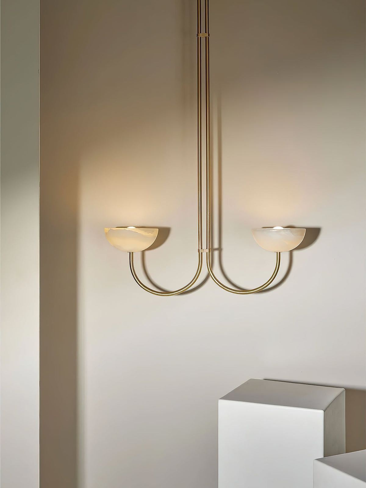 Hartvik Duo pendellampa i alabaster