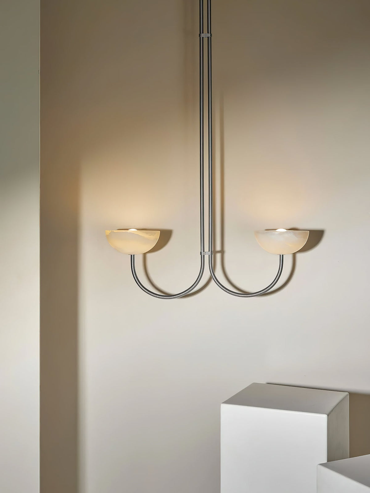 Hartvik Duo pendellampa i alabaster