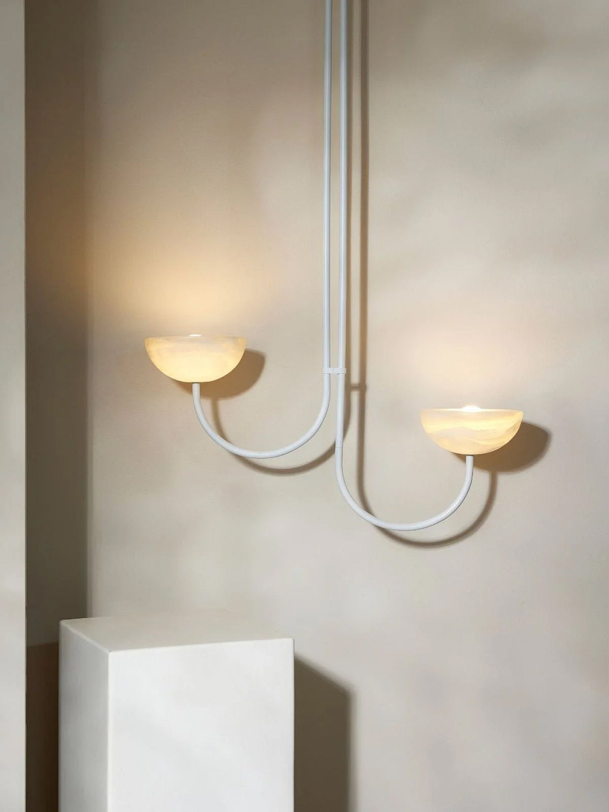 Hartvik Duo pendellampa i alabaster