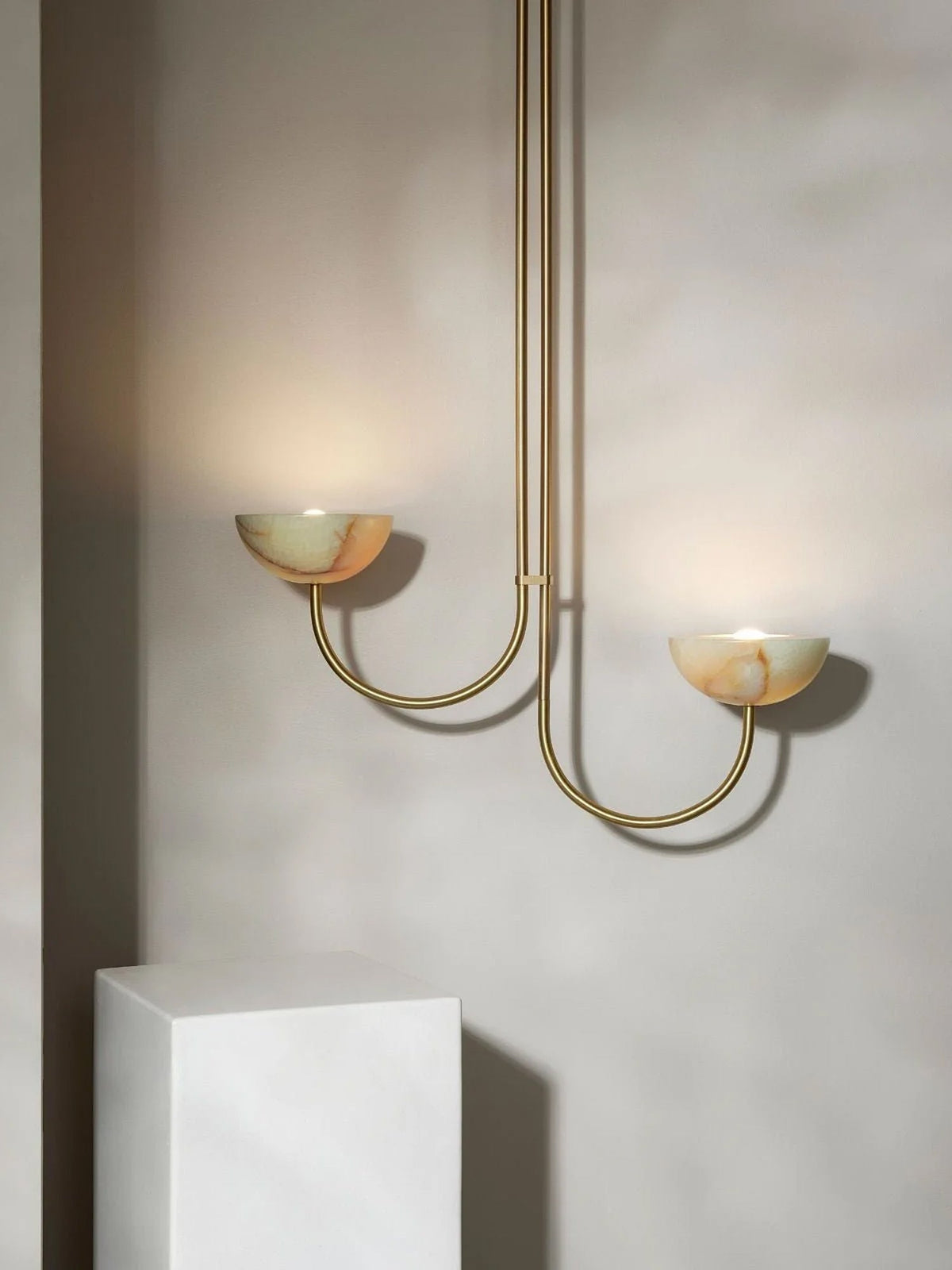 Hartvik Duo pendellampa i alabaster