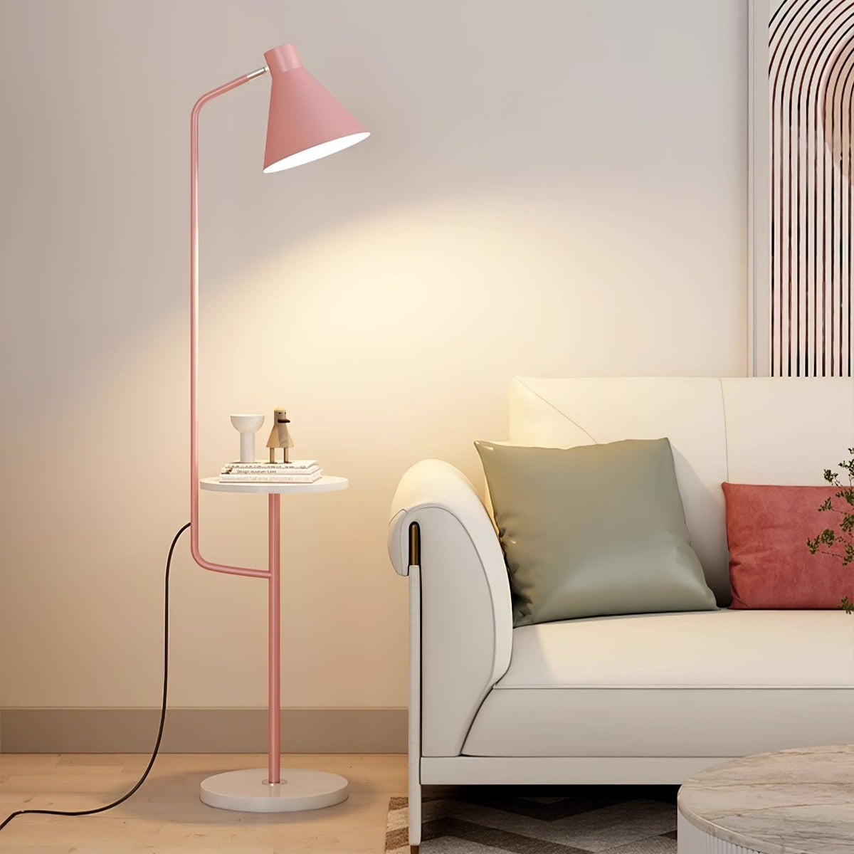 Nerylon gulvlampe, macaroon