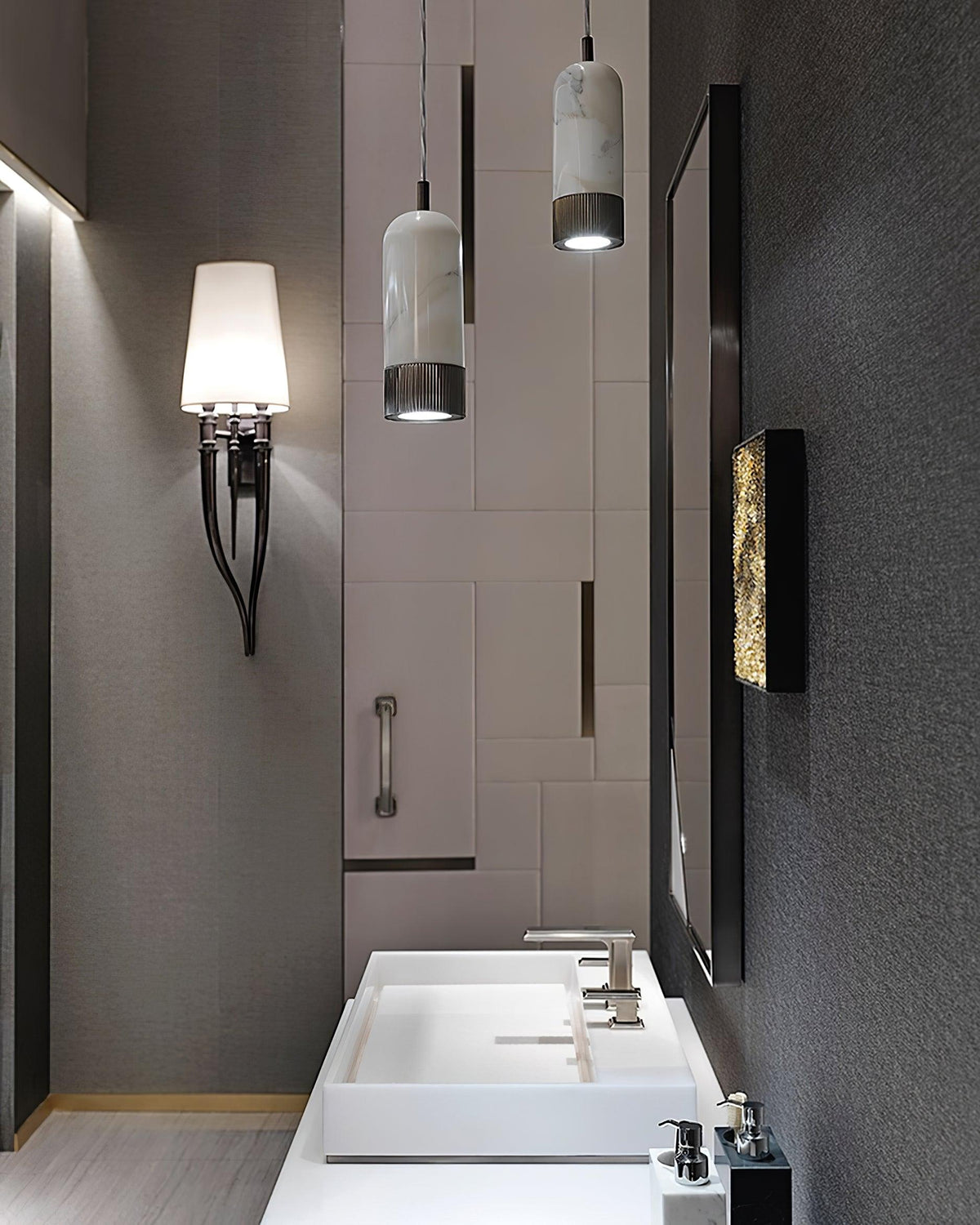Petisena modern pendellampa i marmor