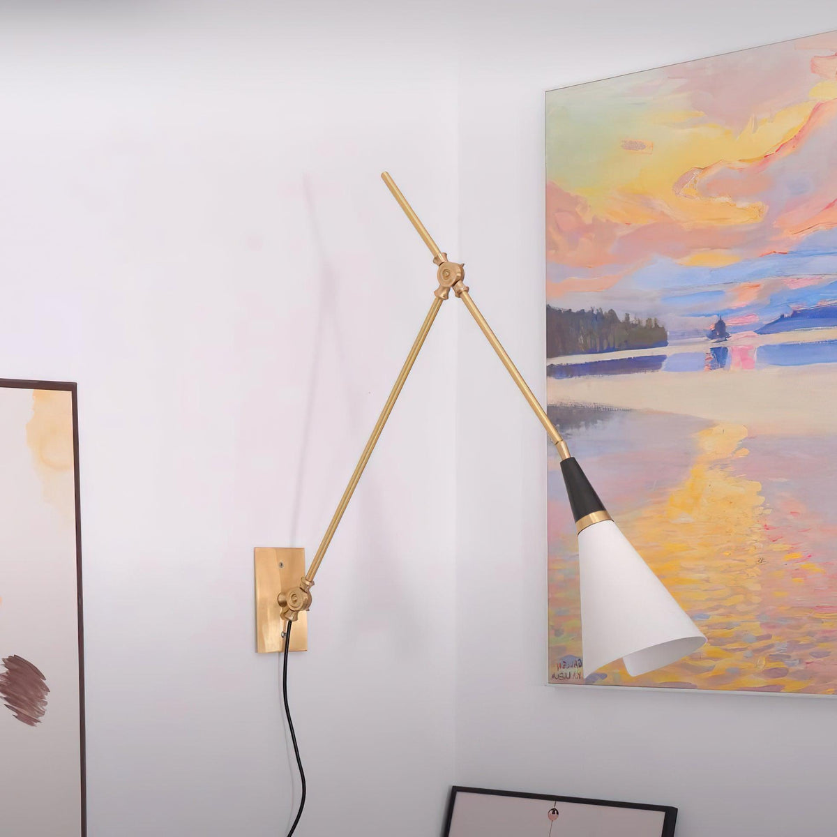 Orvenia moderne minimalistisk væglampe med stik