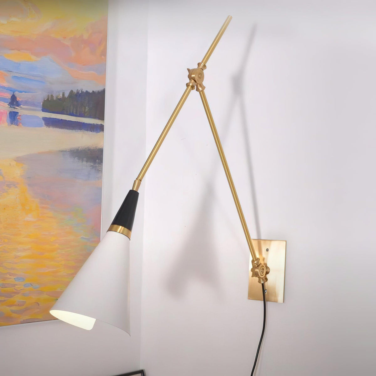 Orvenia moderne minimalistisk væglampe med stik