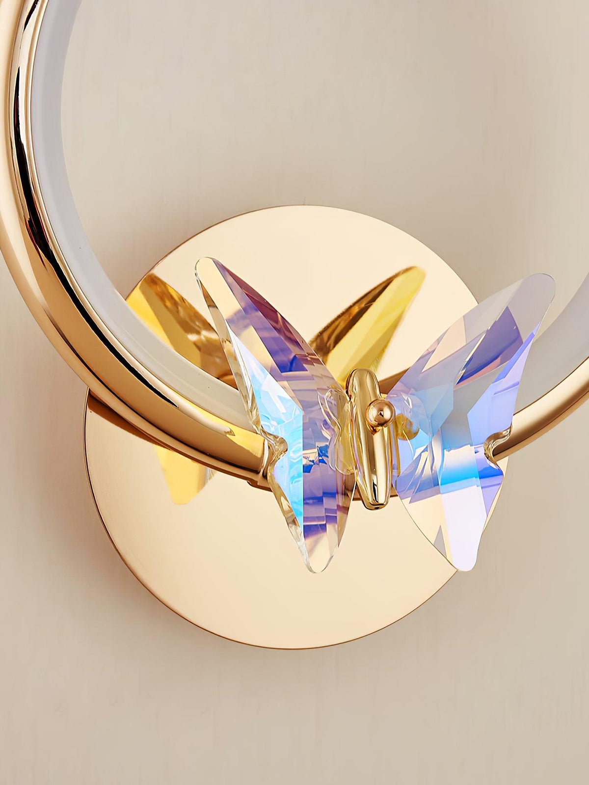 Candeeiro de parede Ersoren mágico com borboleta de cristal