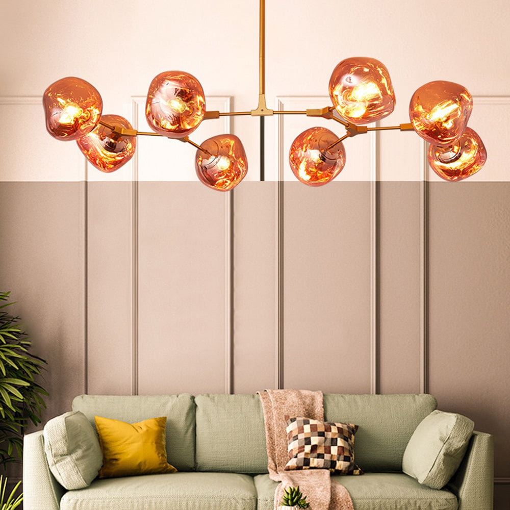 Arisha moderne globuslava-loftlampe med 3 pendler