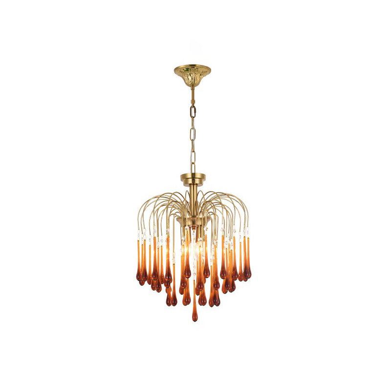 Ciel lysekrone med gyldne arme og krystal