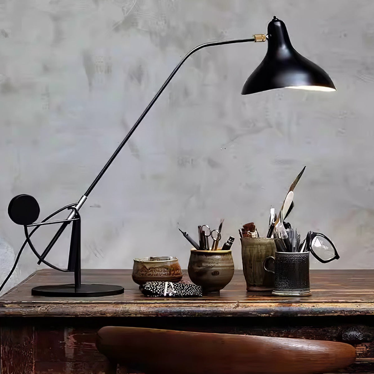 Sfera industriell bordslampa