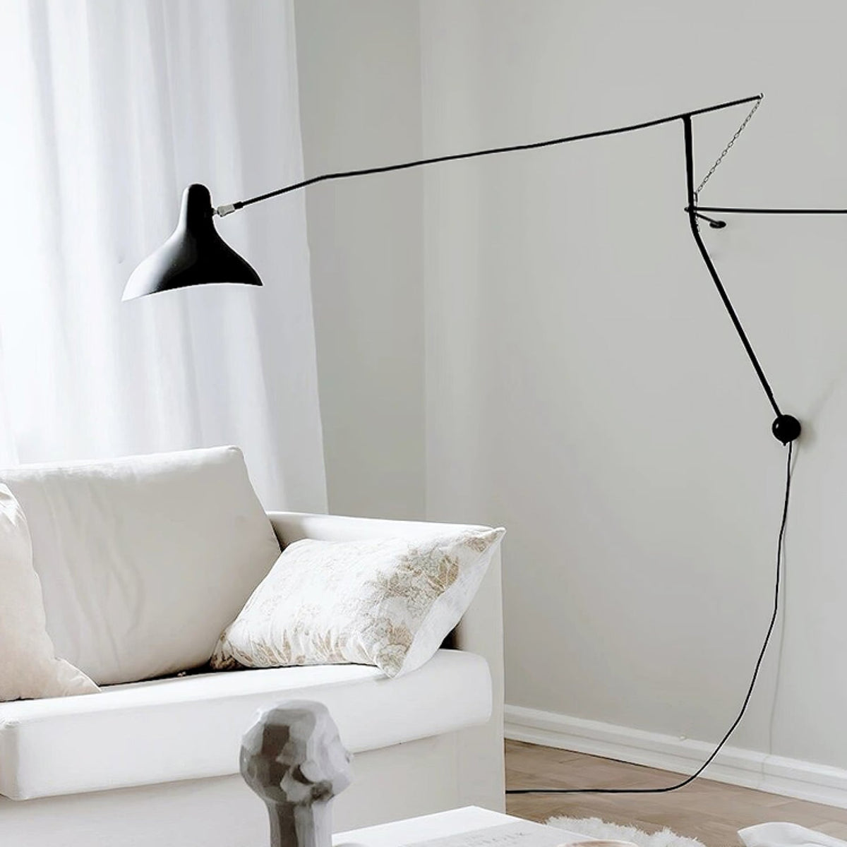 Ivsolarae moderne minimalistisk væglampe med arm