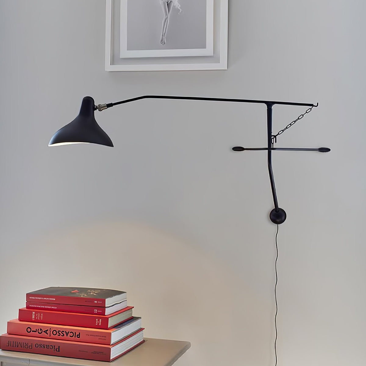 Ivsolarae moderne minimalistisk væglampe med arm