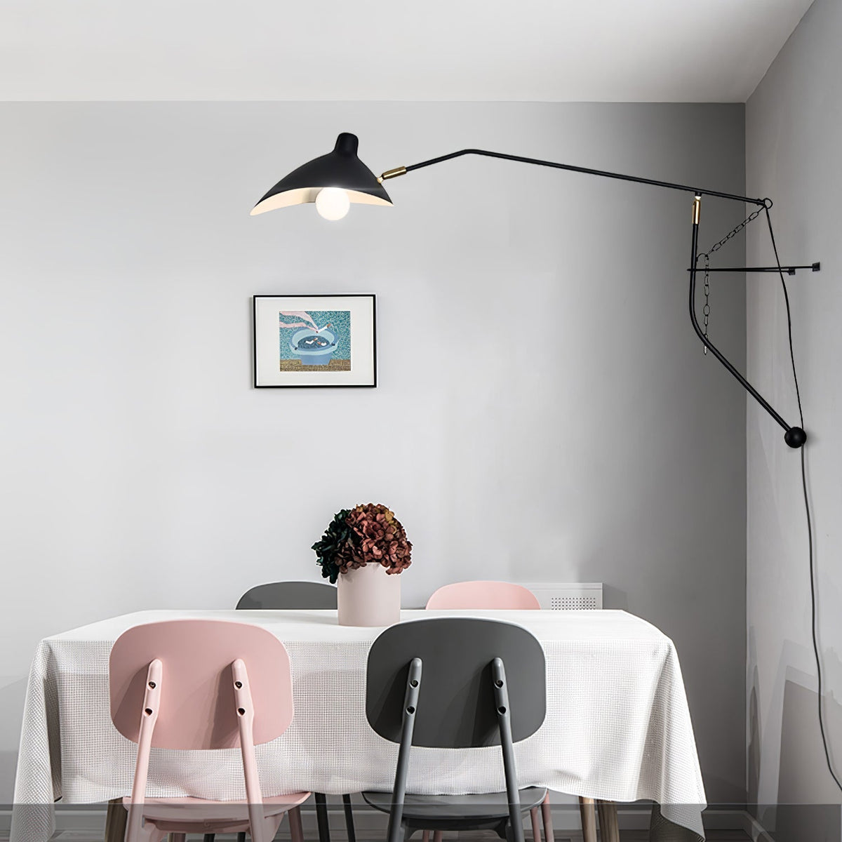 Ivsolarae moderne minimalistisk væglampe med arm