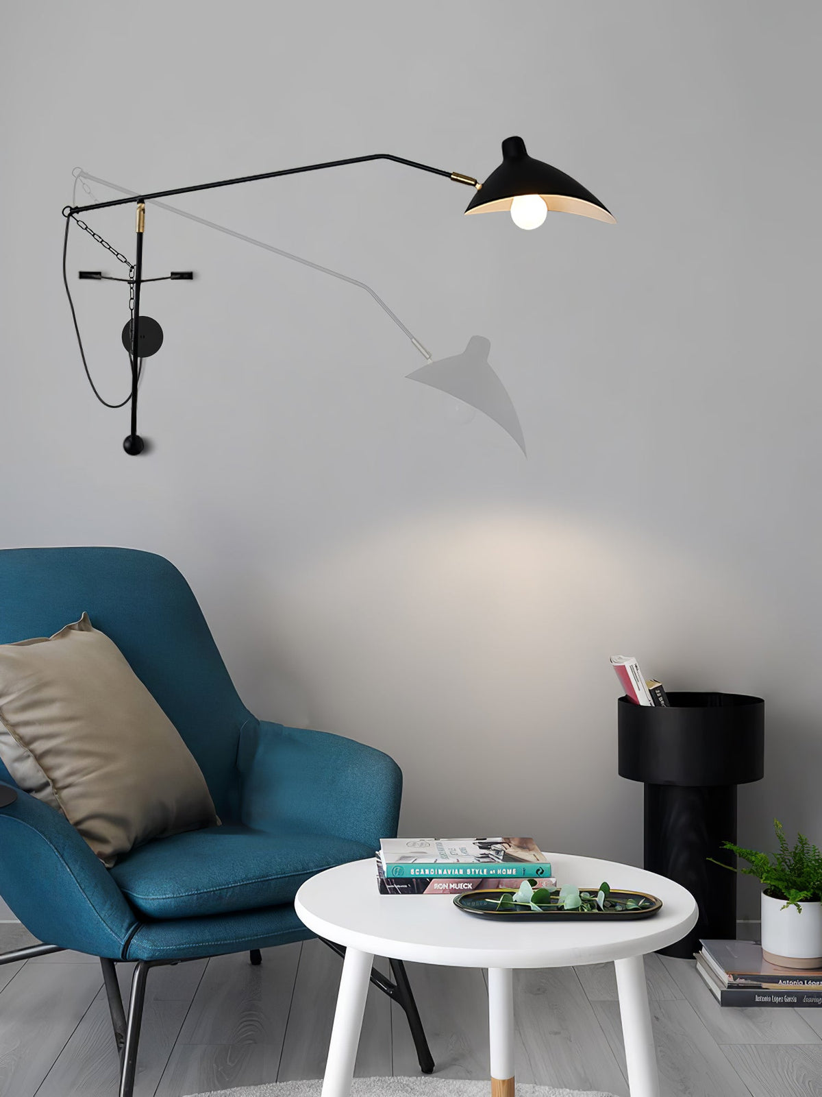 Ivsolarae moderne minimalistisk væglampe med arm