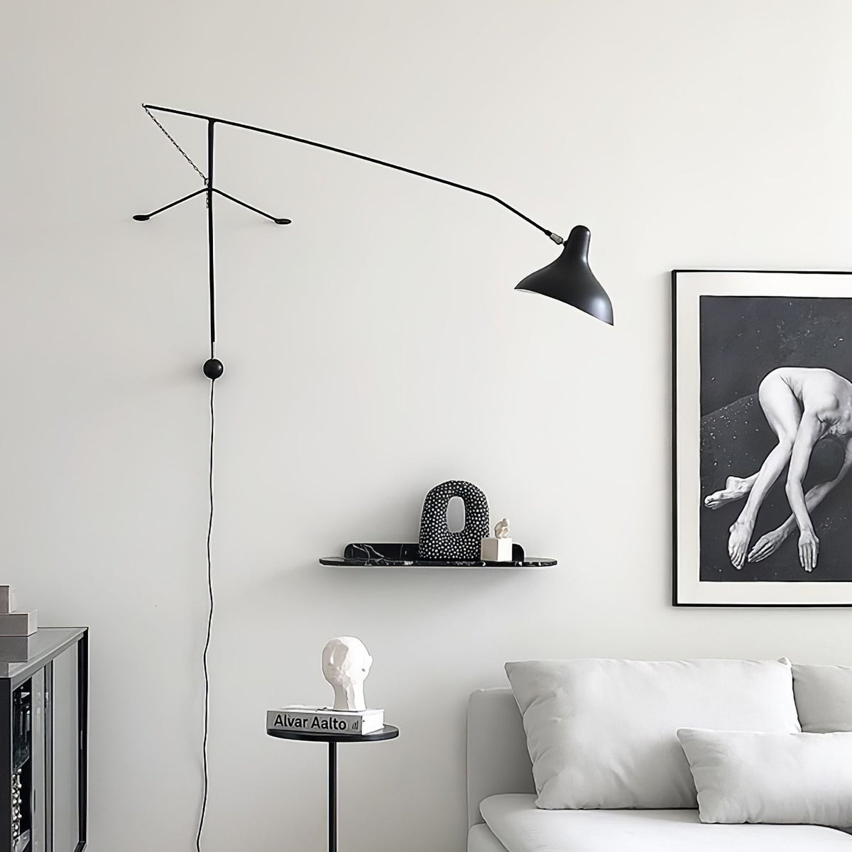 Ivsolarae moderne minimalistisk væglampe med arm