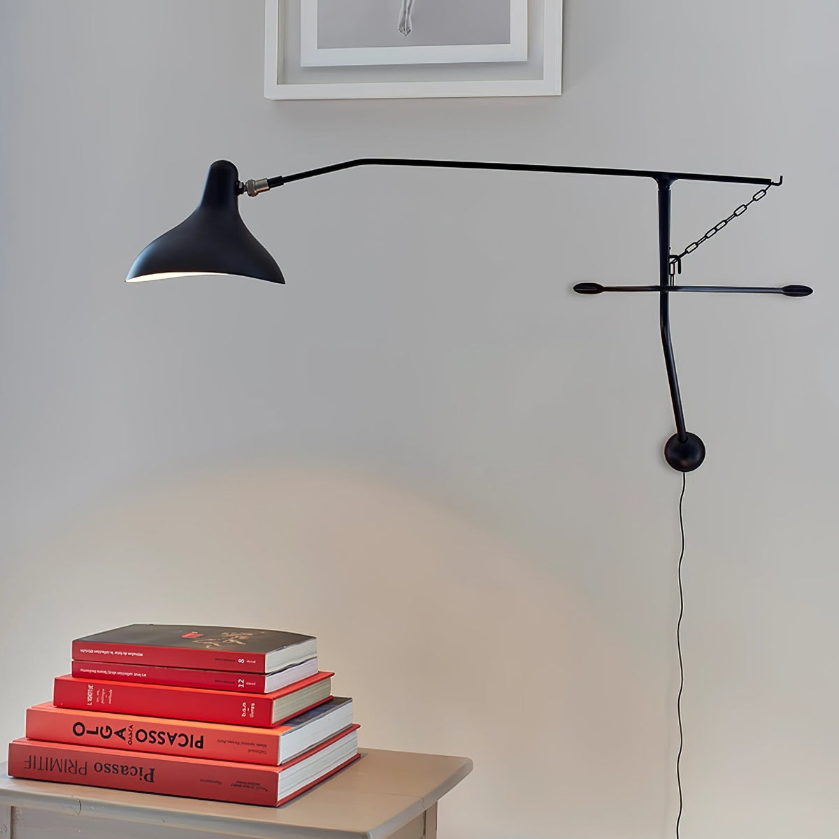 Ivsolarae moderne minimalistisk væglampe med arm