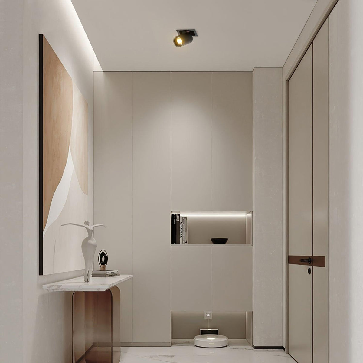 Dia loftlampe med sort spotlight til stuen