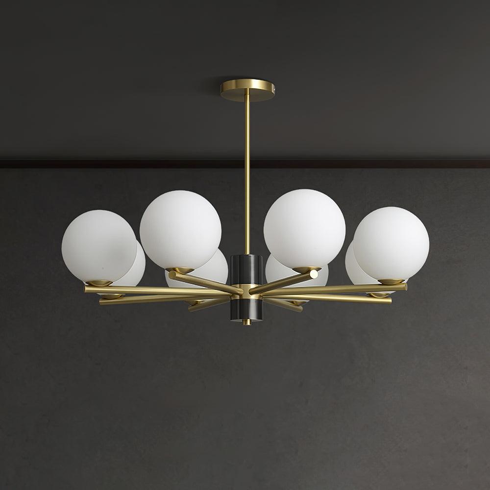 Covynel messinglysekrone i mid-century-stil