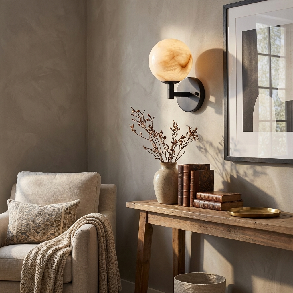 Ravelmere Alabaster Wall Sconce