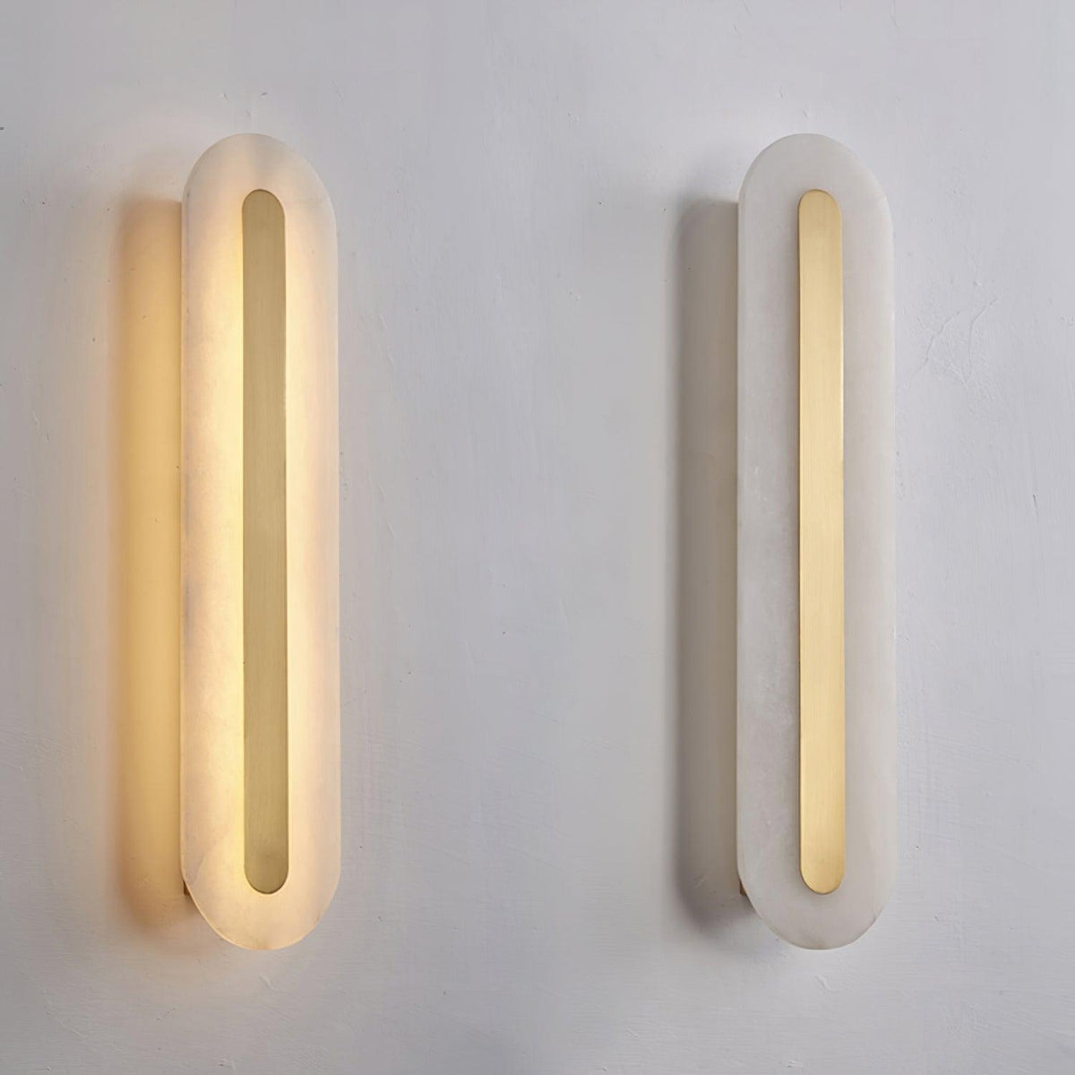 Selvia minimalistisk vägglampa i alabaster