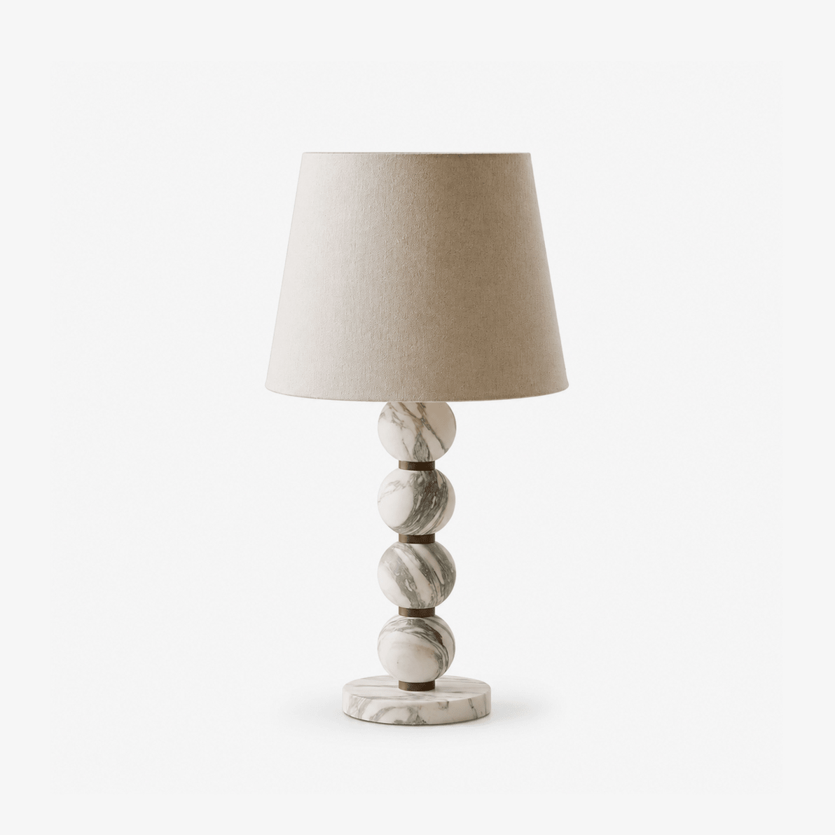 Avrielle kugleformet marmorbordlampe