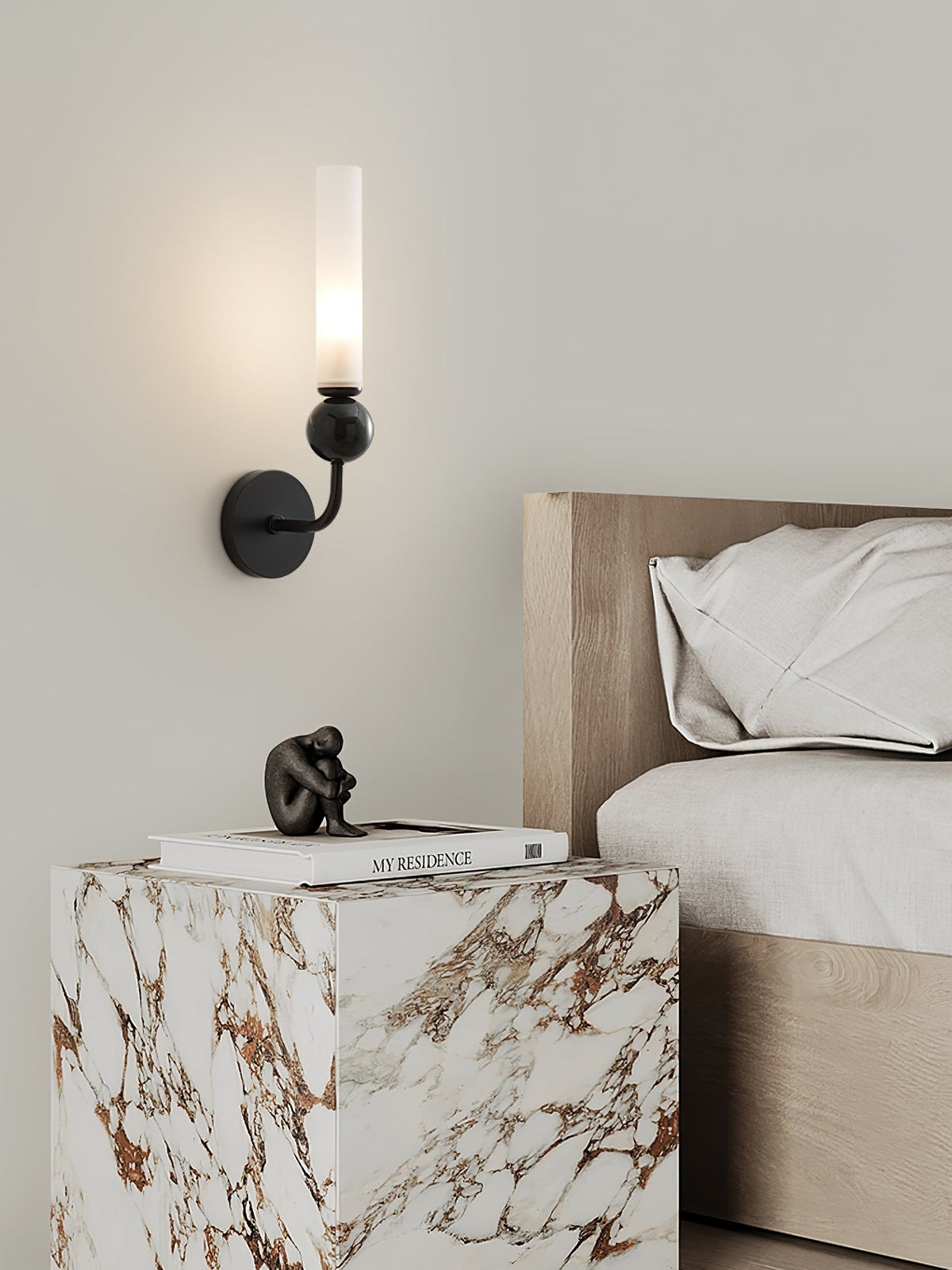 Dulane modern minimalistisk vertikal vägglampa i marmor