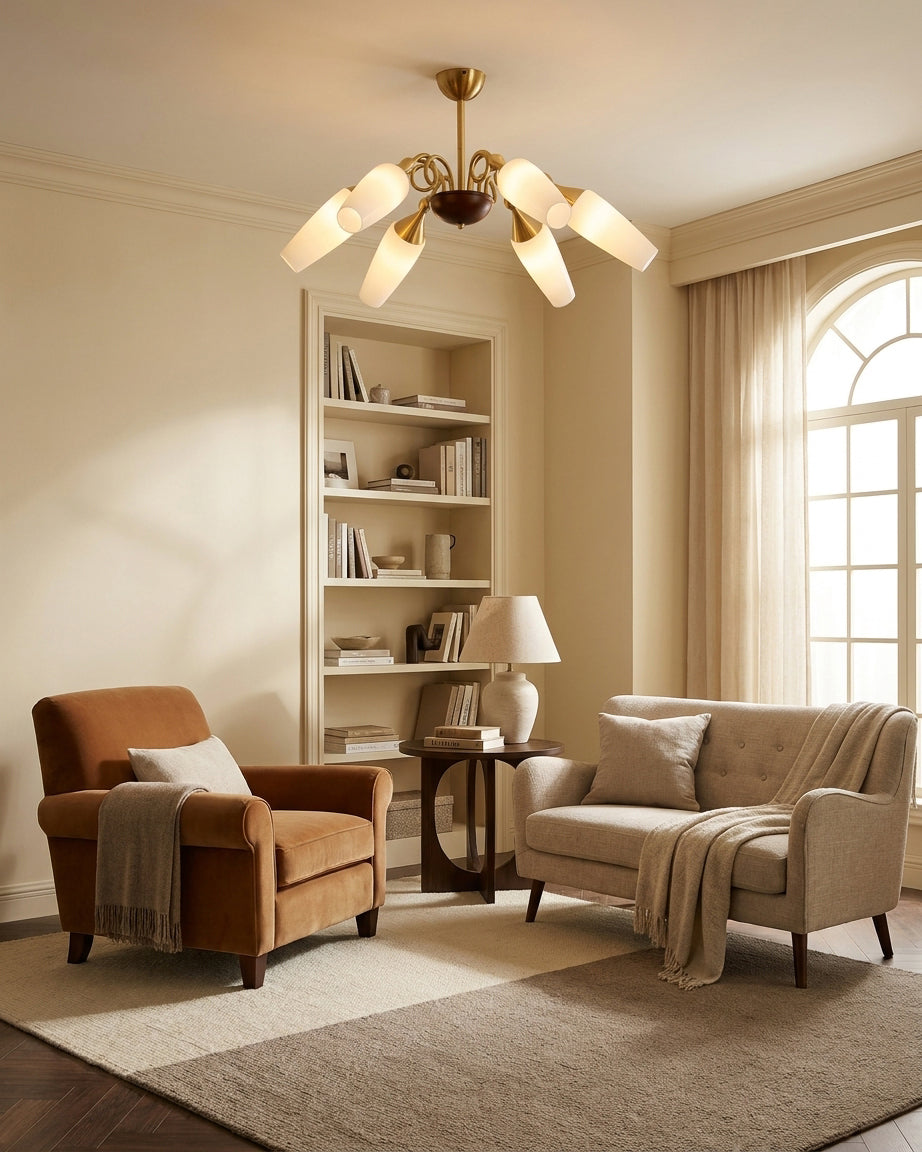 Candeeiro de lustre em latão Casenira