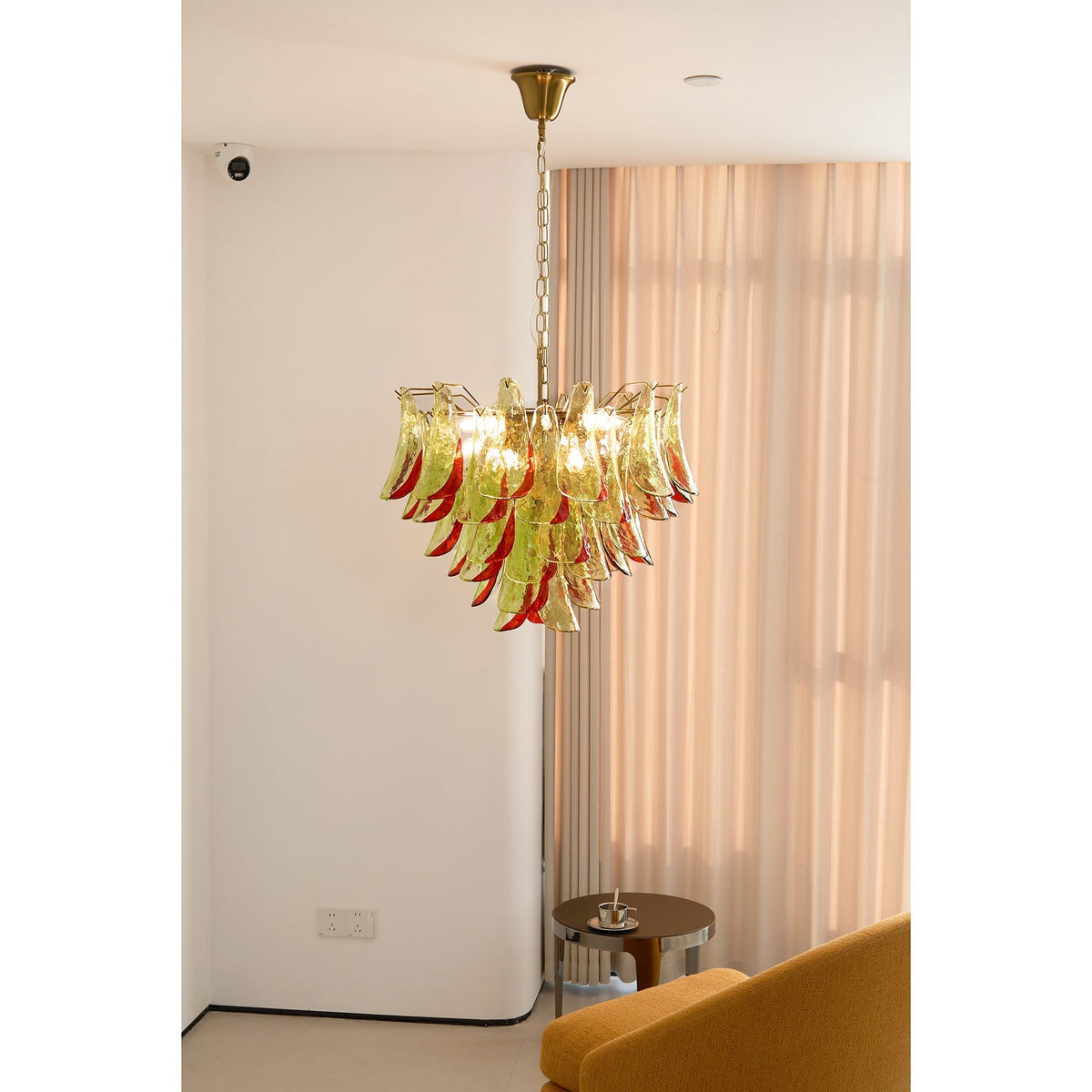 Candelabro elegante de pétalas em vidro de Murano Celoraria