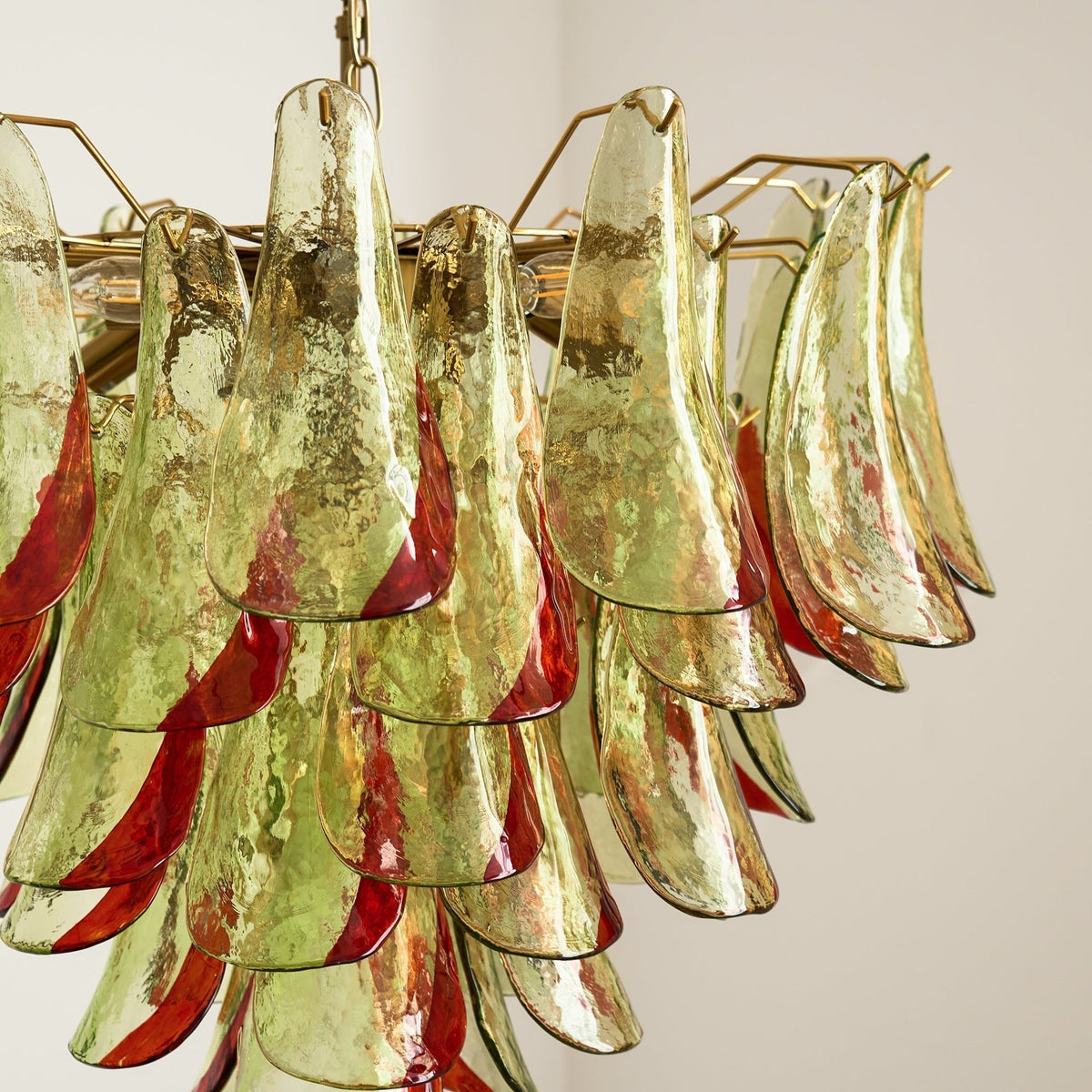 Candelabro elegante de pétalas em vidro de Murano Celoraria