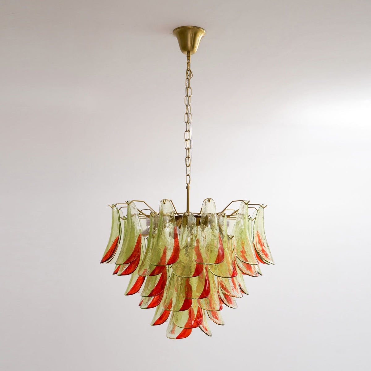 Candelabro elegante de pétalas em vidro de Murano Celoraria