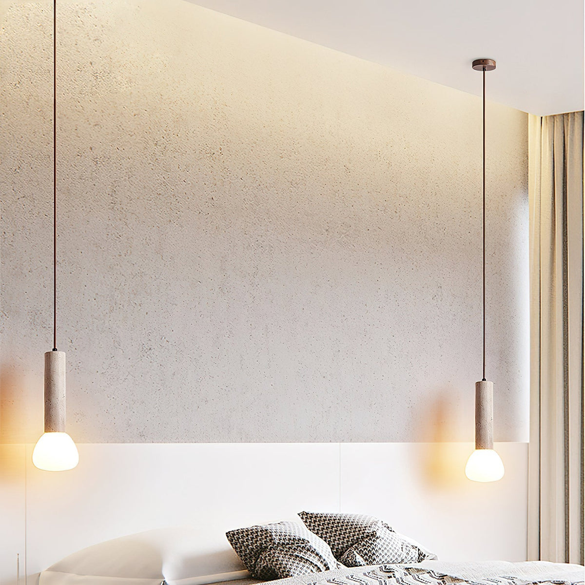 Beia minimalistisk pendellampa i travertin
