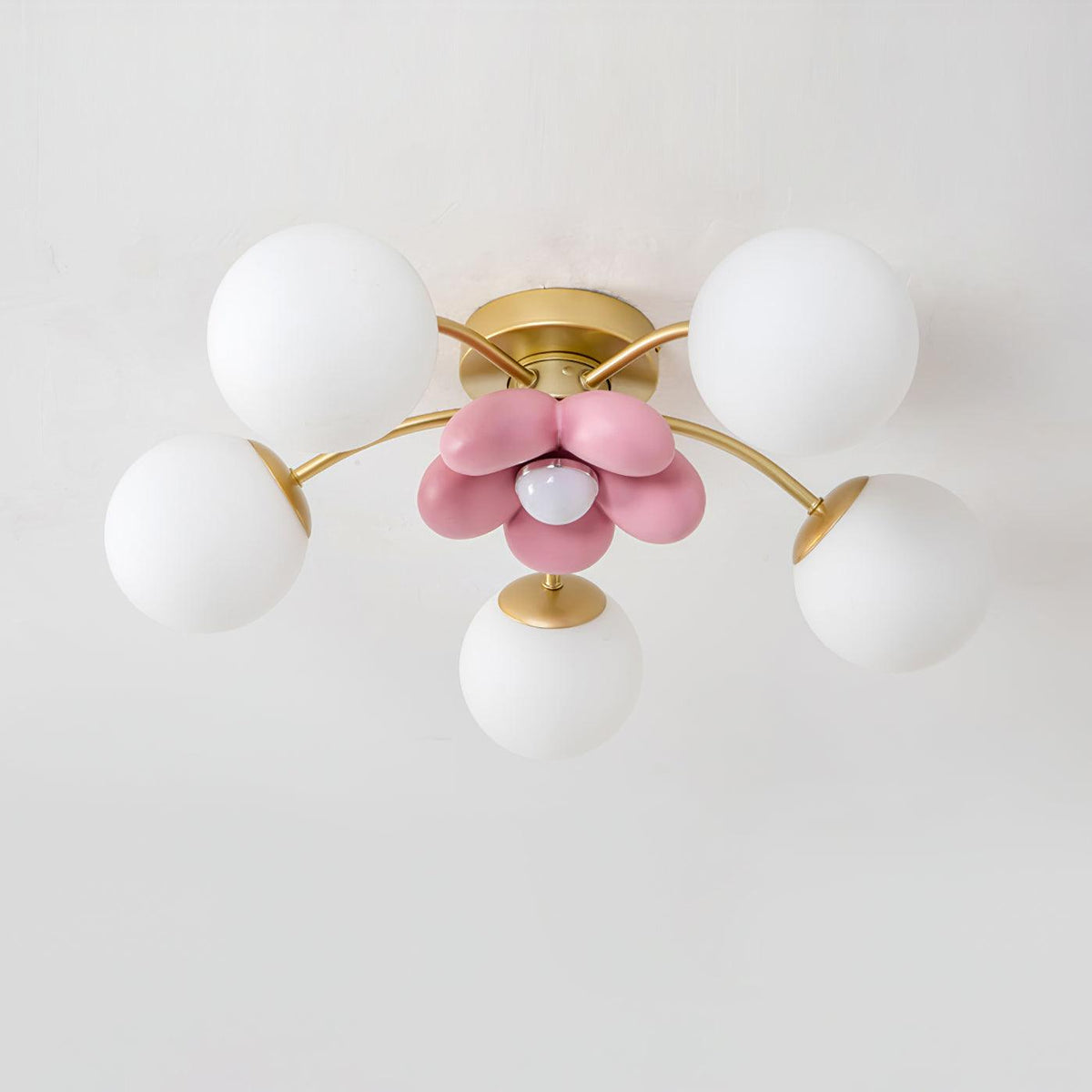 Candeeiro de teto com pétalas cor-de-rosa Nirox