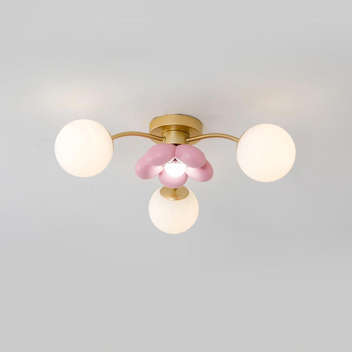 Candeeiro de teto com pétalas cor-de-rosa Nirox