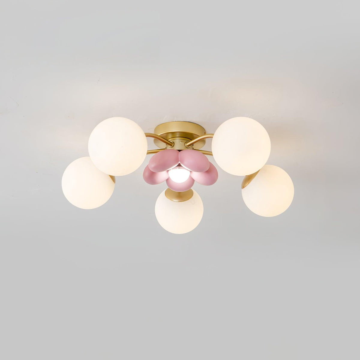 Candeeiro de teto com pétalas cor-de-rosa Nirox