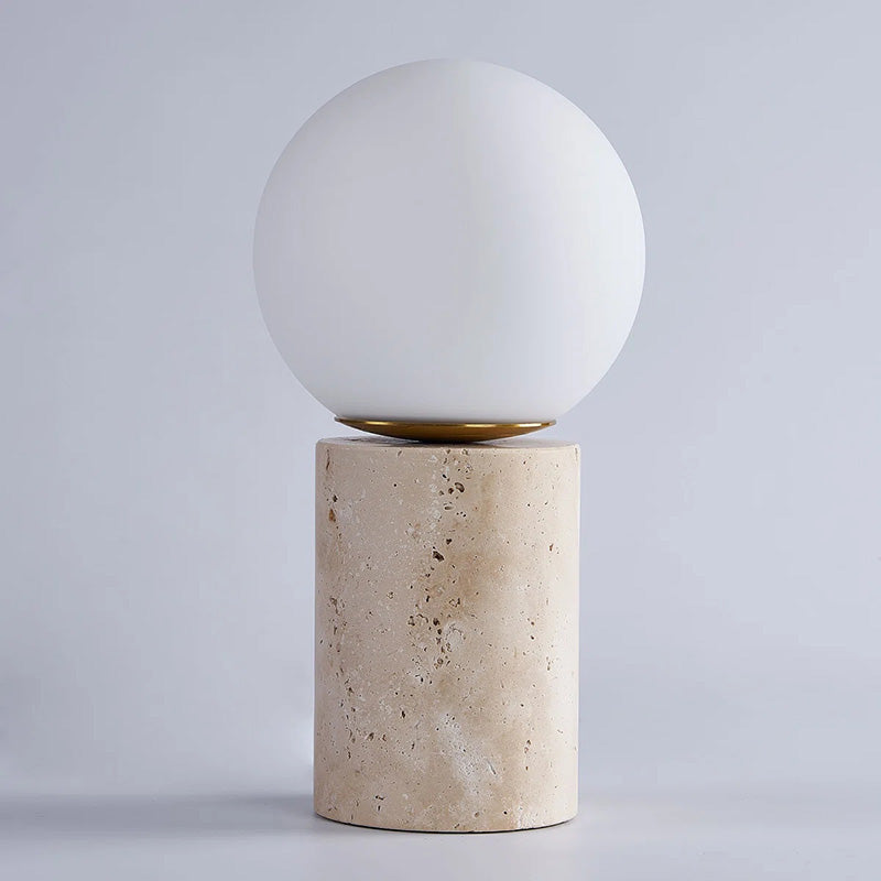 Norinise Stone-bordslampa i travertin
