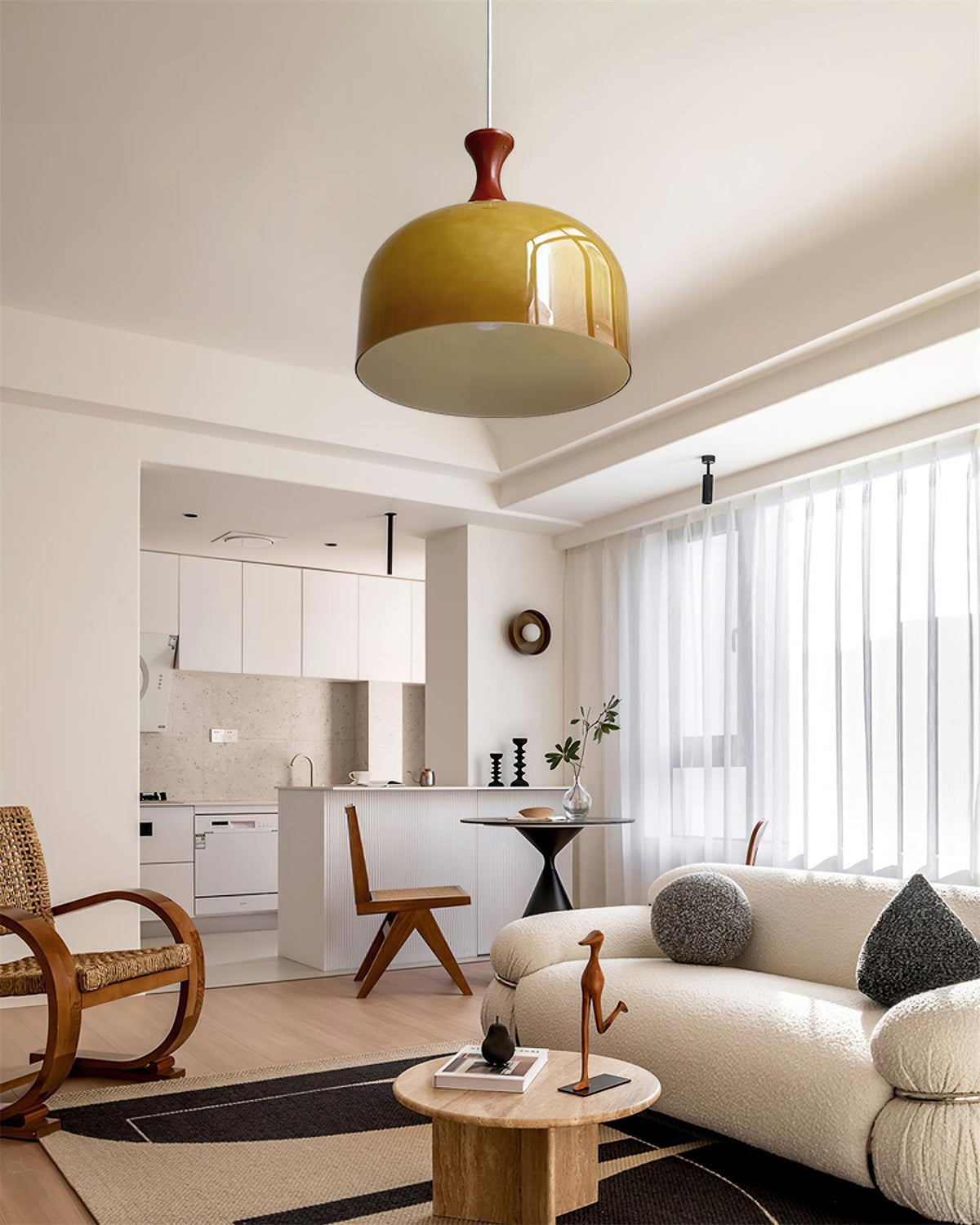 Lioraer retro-pendellampe i glas