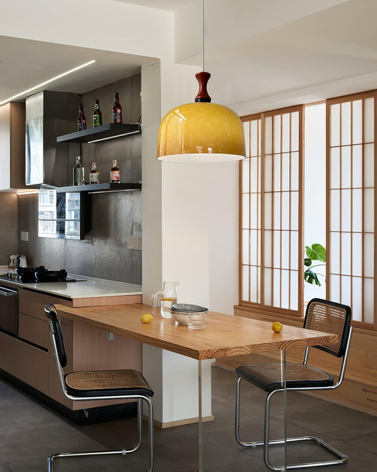 Lioraer retro-pendellampe i glas