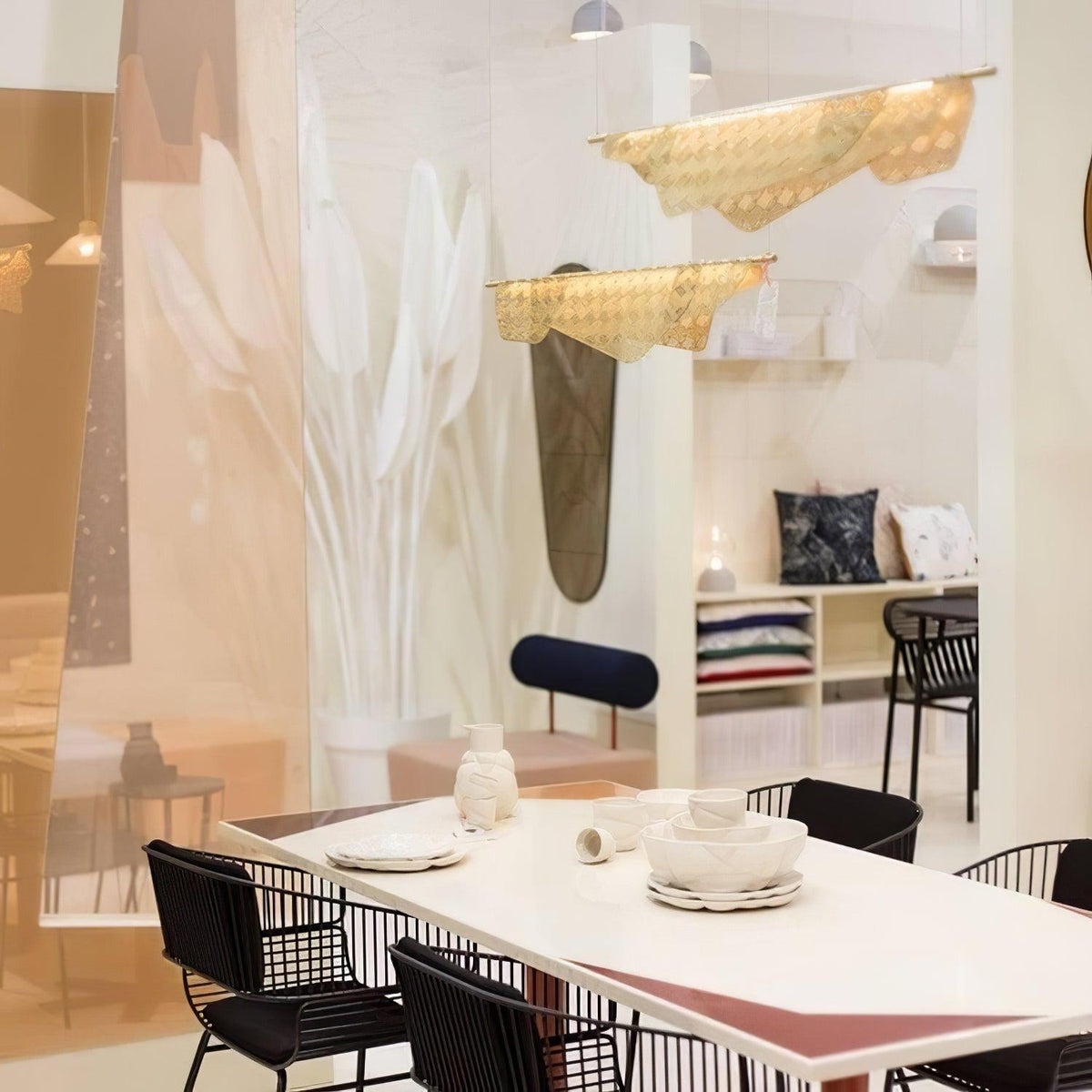 Candeeiro suspenso artístico de luxo pós-moderno Aella