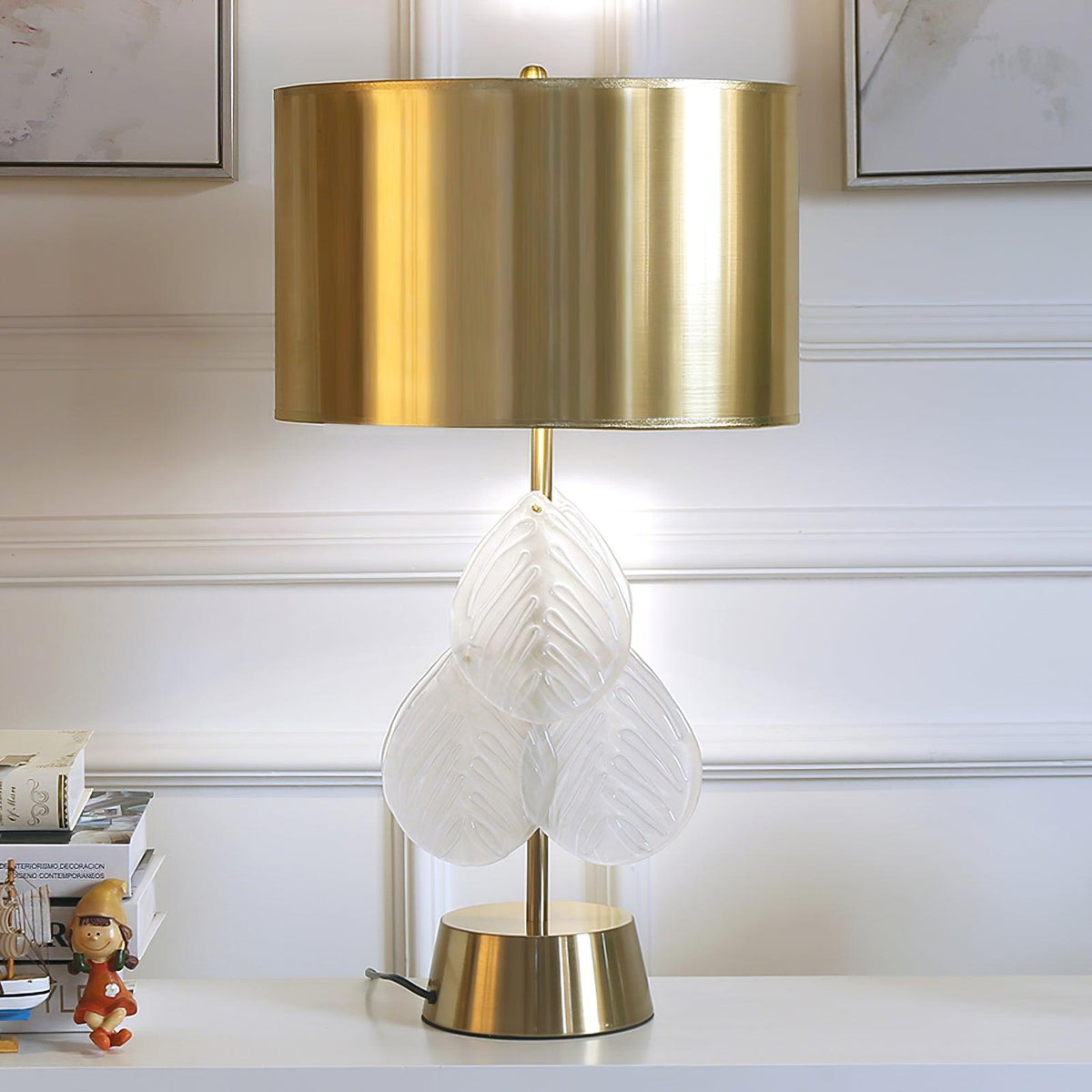 Candeeiro de mesa elegante em vidro Velivaine