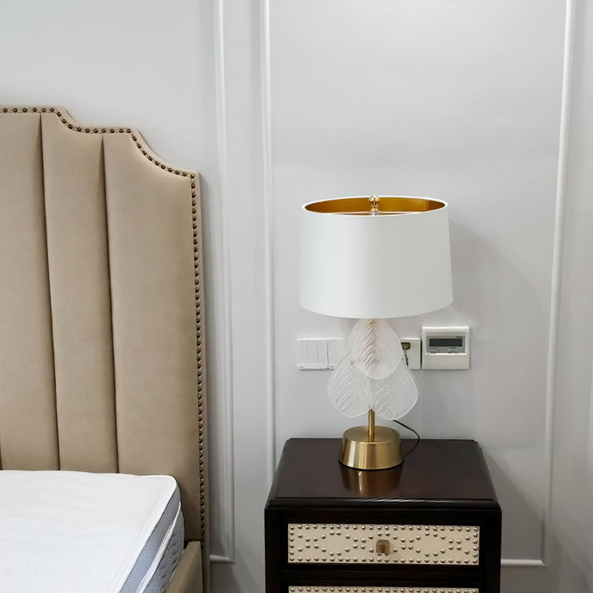 Candeeiro de mesa elegante em vidro Velivaine